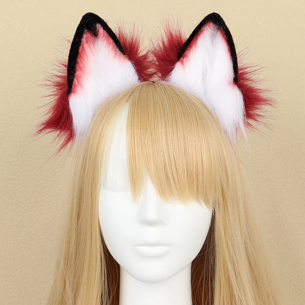 Imitação De Pele De Raposa Orelhas Headband, Pet Orelha Animal Cosplay, Cat Prop, Carnaval Halloween Headwear, Festa Lolita Traje Acessórios