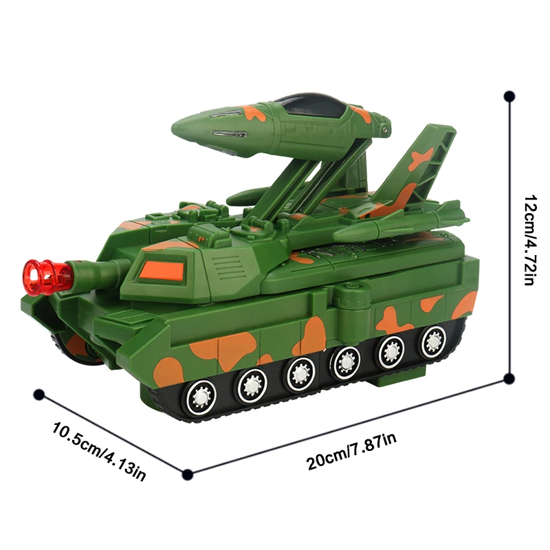 ของเล่นเครื่องบินรถถังแปลงร่างสำหรับเด็ก ของเล่นเดินได้อเนกประสงค์พร้อมฟังก์ชั่นเสียงและแสงสุดเจ๋ง ของขวัญวันหยุด