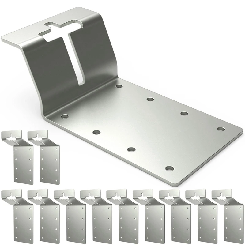 T-Post Bracket 3Inch (Vertical) T Post Mounting Bracket For Signs, Plywood Install 12 Pack