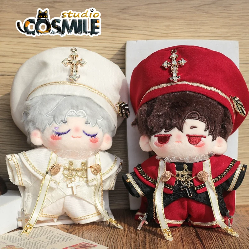 Choir Priest Hat Cross Choir Red White Suit CP Costume CP for Stuffed 10cm Plush Doll Accessories Doll's Clothes Shizi KL Nov