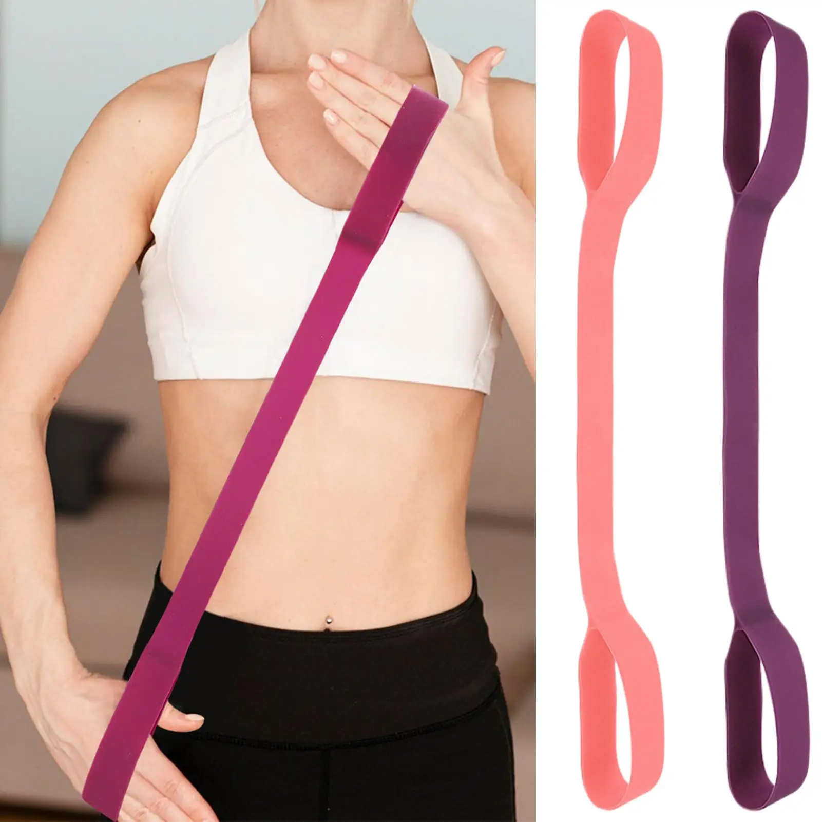 8-Figure Silicone Resistance Band Arm Back Shoulder Exercise Elastic Rope Yoga Stretching Fitness Band