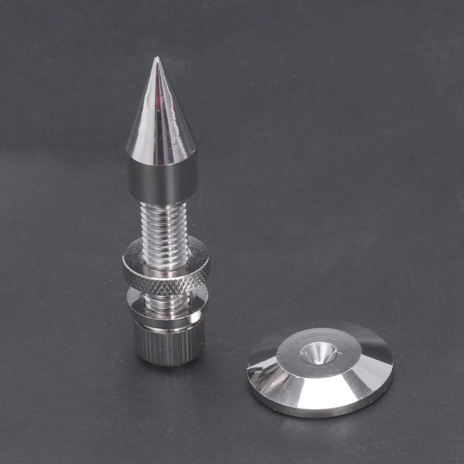 SMIEA 4 Pcs Alto-falante Spike Isolamento Spikes Stand Pé Alto-falante Hifi Almofadas de base cônica à prova de choque