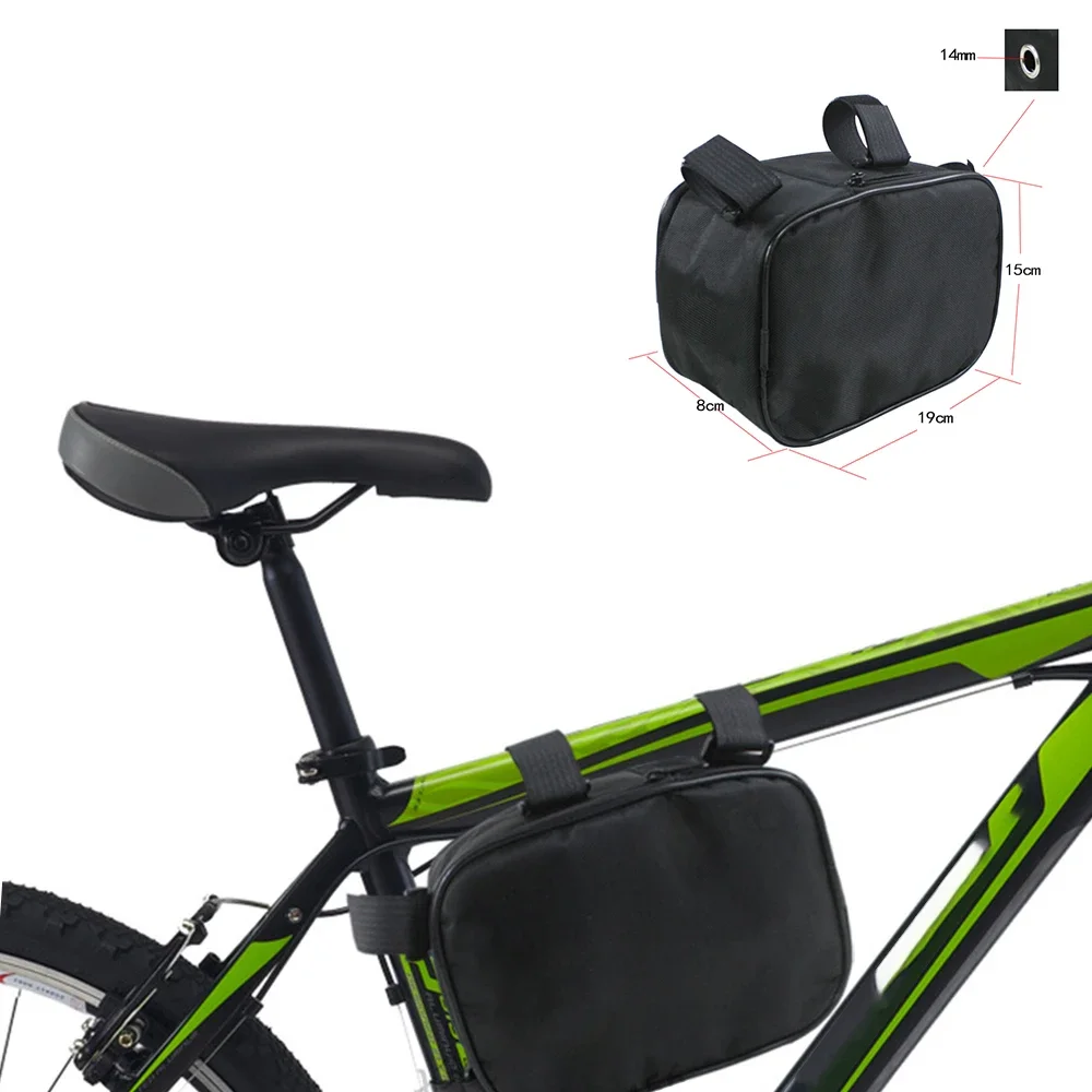 19cmx15cmx8cm Bicycle Bike Tube Frame Pack Bag Case Battery front Tool Box Storage MTB Ebike Battery Bag