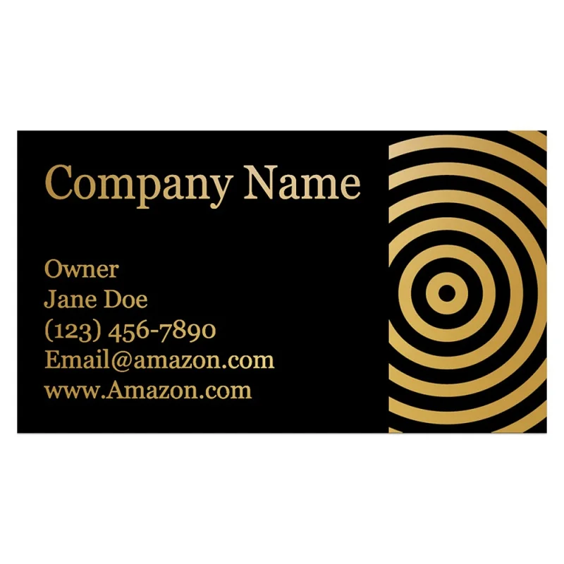 custom  design 100pcs a lot ized Offset  Gold Silver Foil Business Cards Matte Finishing Paper  Business Cards