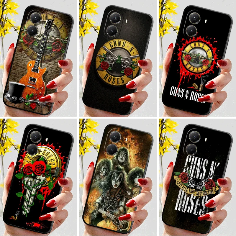 Funda de Silicona Suave para Teléfono Xiaomi Poco M8 F8 X8 Pro Max Band G-Guns N R-Roses Shell X7 F7 M7 X6 X5 Redmi 15C 15A X4 X3 M6 M5S