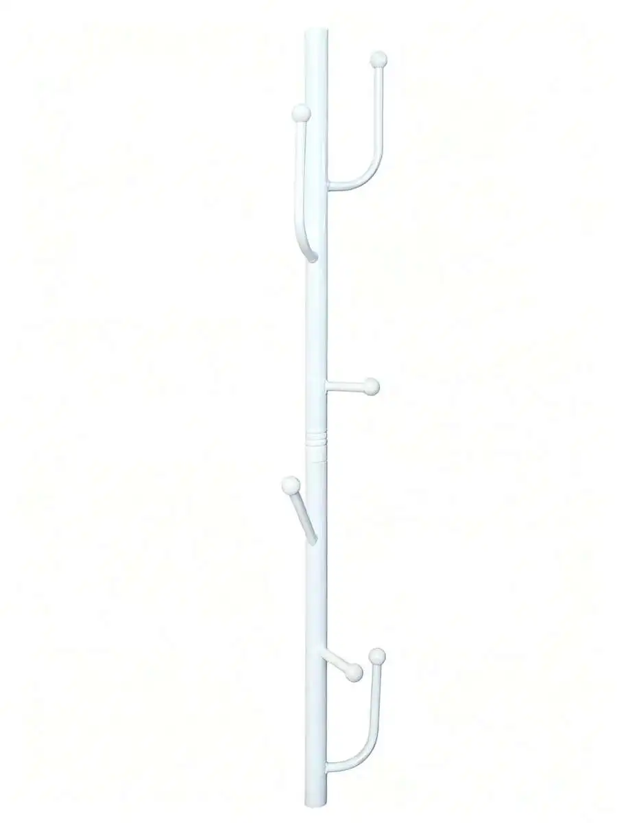 1pc Wall Mounted Coat Rack, Black Metal Vertical Hat Stand, Floating Garment Hooks, Suitable For Coats/Bags/Scarves, Entryway/Of