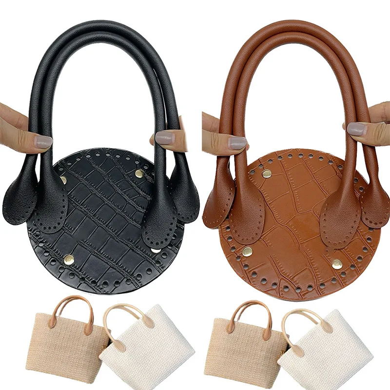 1 Set Handmade Handbag Bag Set Leather Bag Bottoms With Handle Accessories HandBag Shloulder Straps DIY Women Backpack