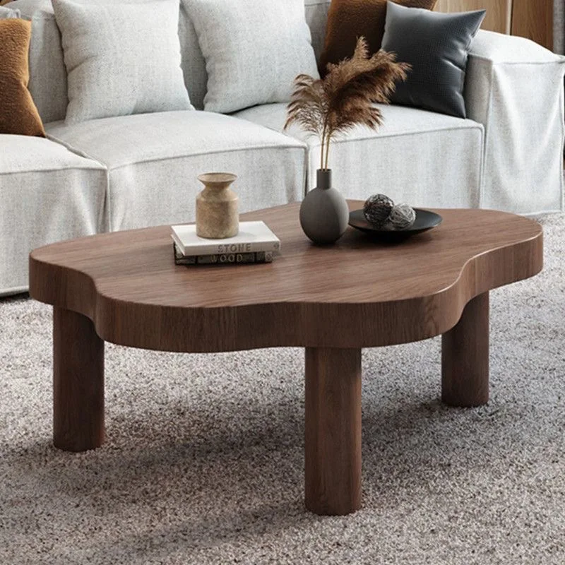 Nordic solid wood cloud coffee table small household simple home modern living room Japanese-style homestay special-shaped tea