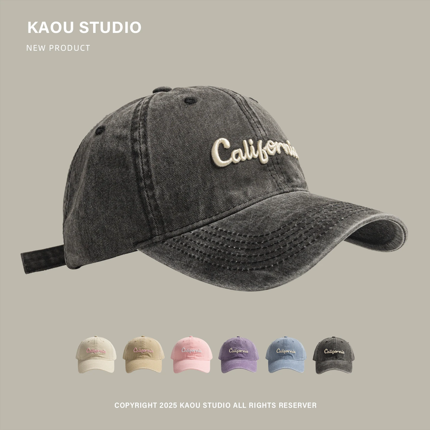 

Letter Embroidered Hat Four Seasons Versatile Outdoor Sun Protection Duckbill Cap Retro Men's Baseball Cap Trendy