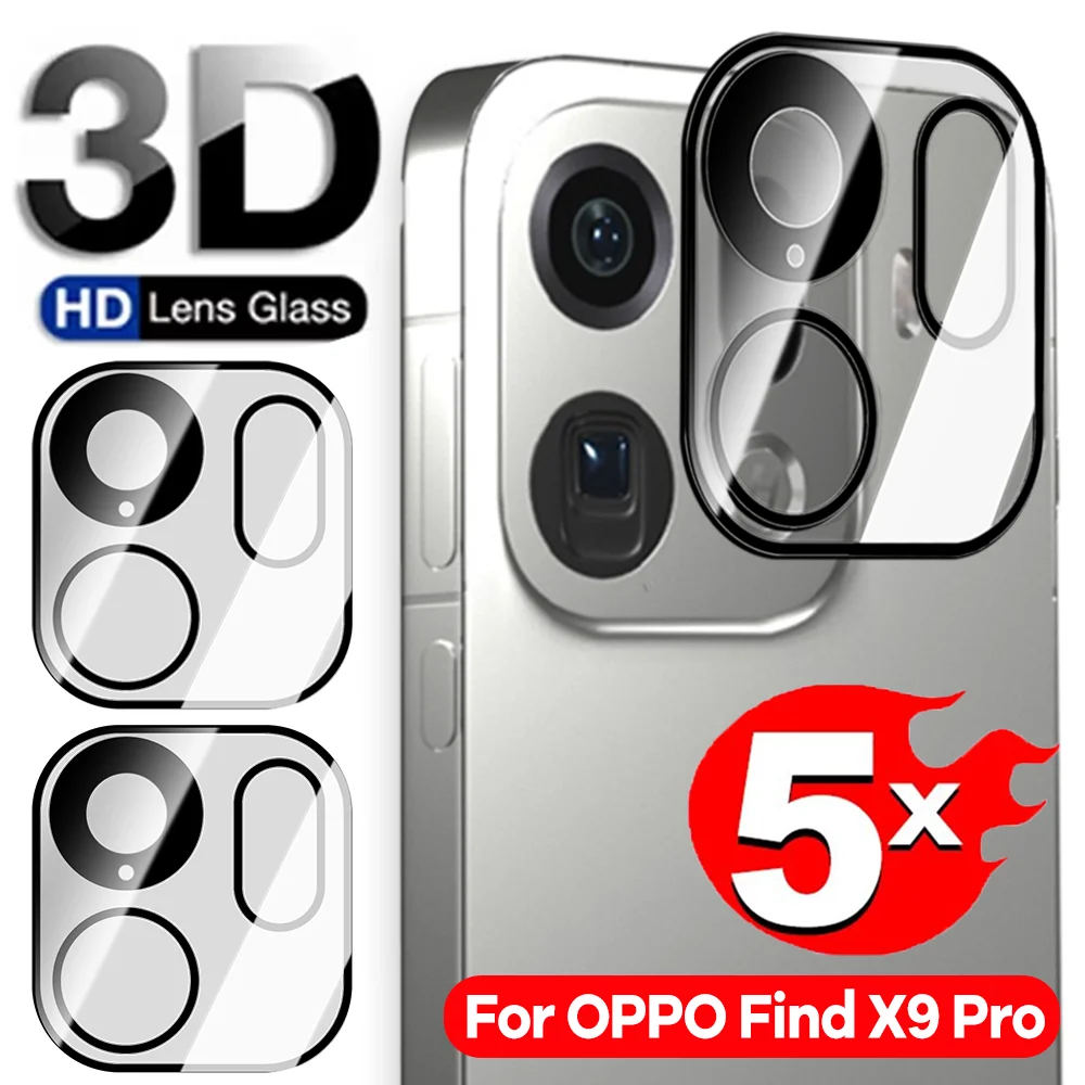 

1-5 шт. Защитная пленка из закаленного стекла для объектива камеры OPPO Find X9/X9 Pro, 3D изогнутая, с защитой от отпечатков пальцев, полное покрытие