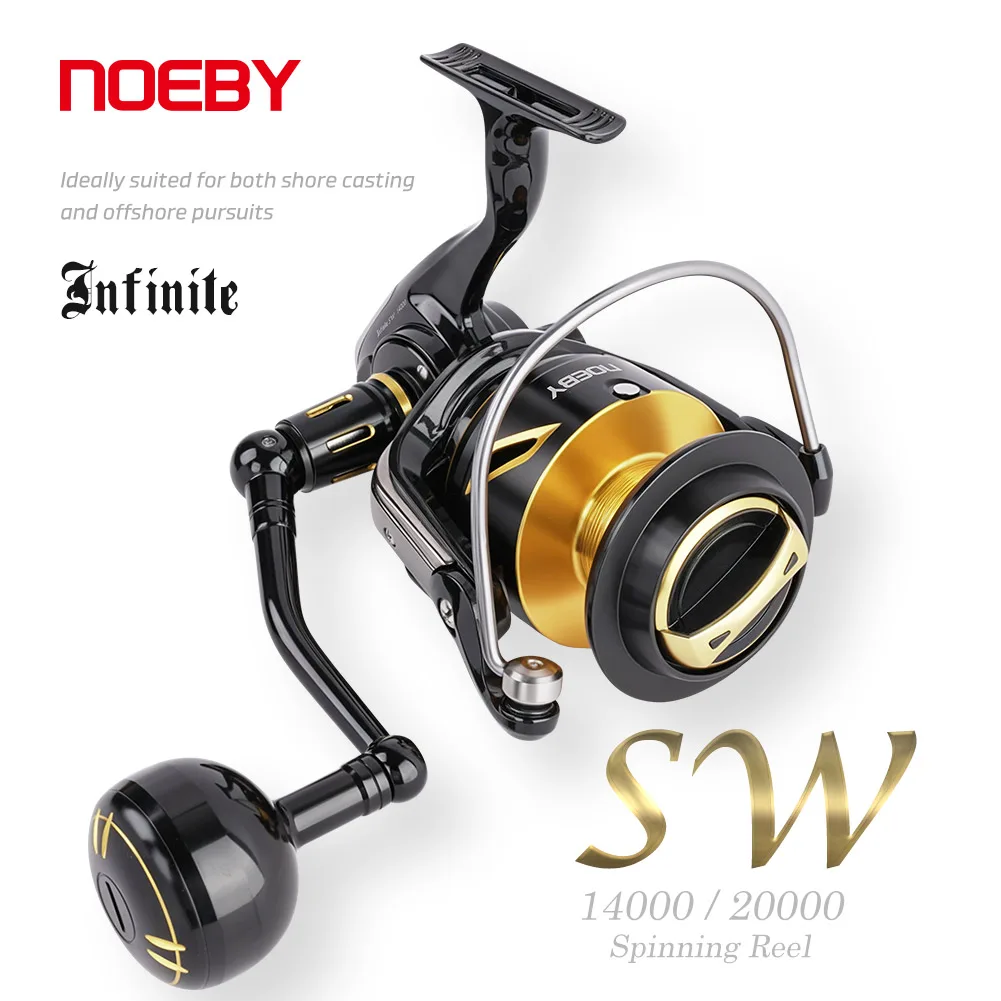 NOEBY SW Infinite Salzwasser-Spinnrolle 14000 20000 Hochleistungs-Edelstahlgetriebe Offshore Big Game GT Thunfisch