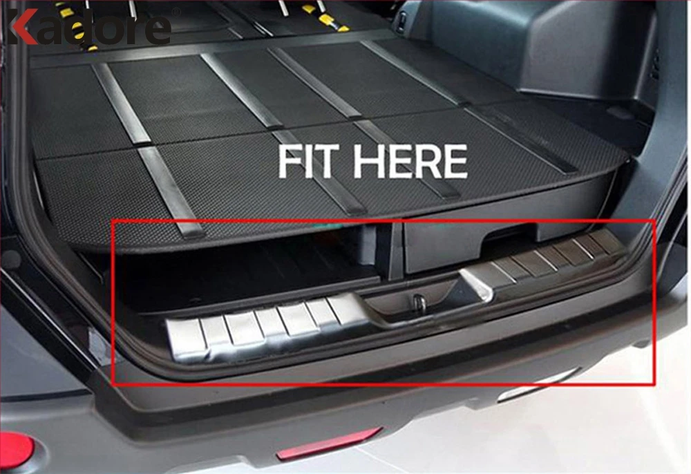 Rear Trunk Bumper Cover Trim For Nissan X-trail 2008 2009 2010 2011 2012 Steel Car Tailgate Door Sill Plate Guard Accessories