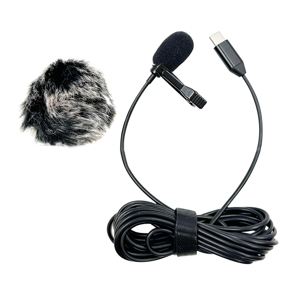 Lavalier Microphone Type-C Mobile Phone Recording Device External Recording Tool for Type-C Mobile Phones