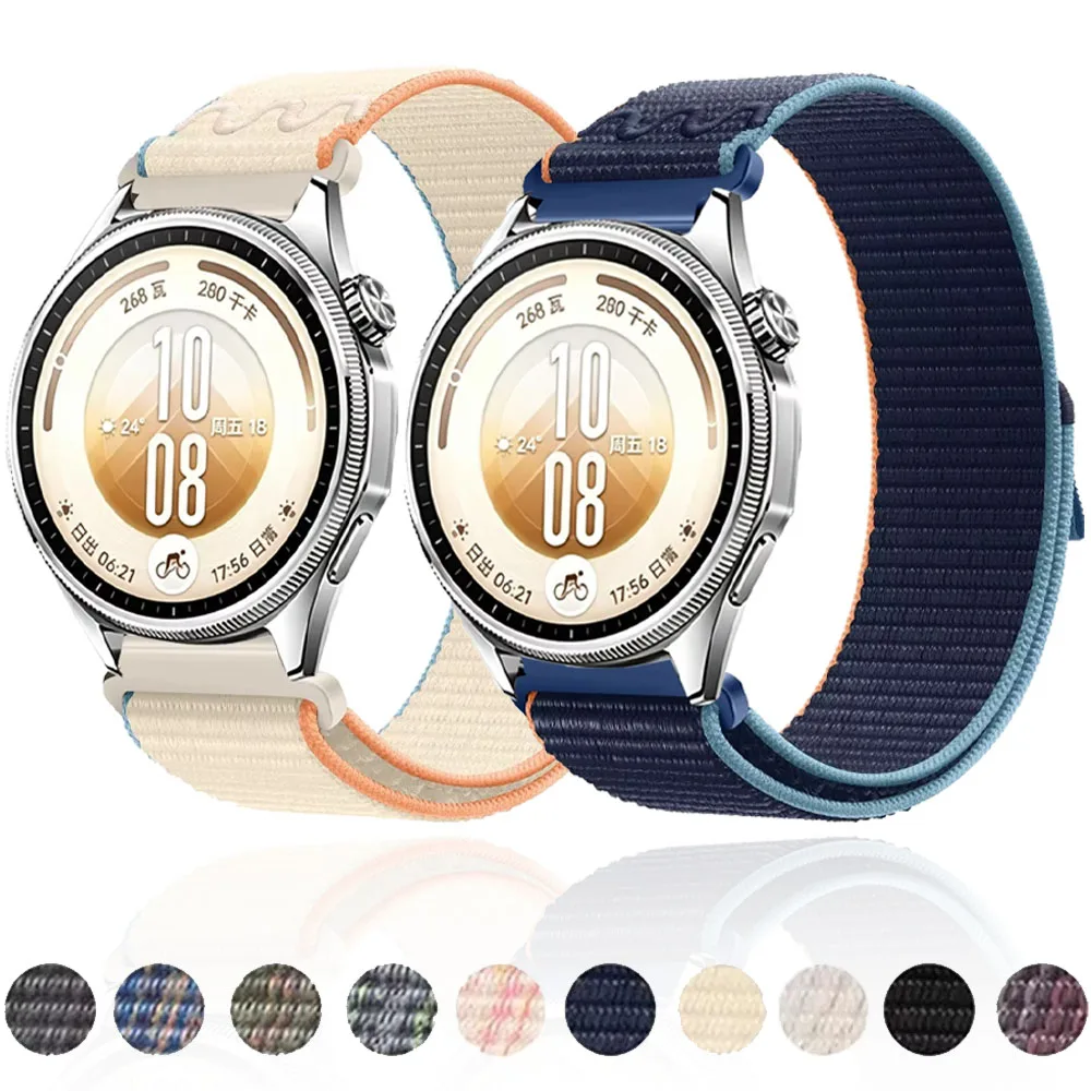 22mm 20mm Nylon Strap for Huawei Watch GT7 Pro/GT7 6 5 4 46mm Sport Bracelet for Huawei Watch 5 4/Amazfit Balance 3 2/Bip 6 Band