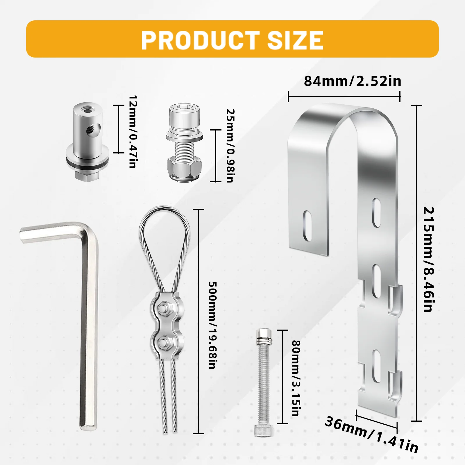 Solar Panel Hook, Solar Panel Mounting Bracket, Duplex Wire Rope Clip, Solar Module Holder for Balcony, Post and Rail Fence