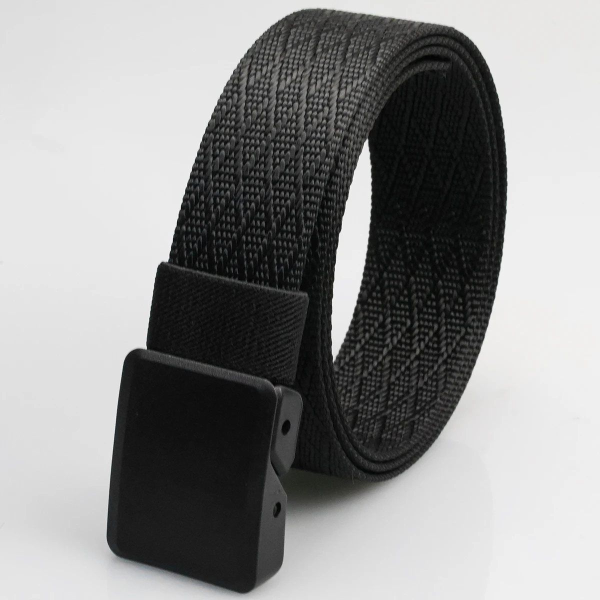 3.8cm Casual Solid Color Canvas Belt Metal-free Hypoallergenic Outdoor Breathable Nylon Belt