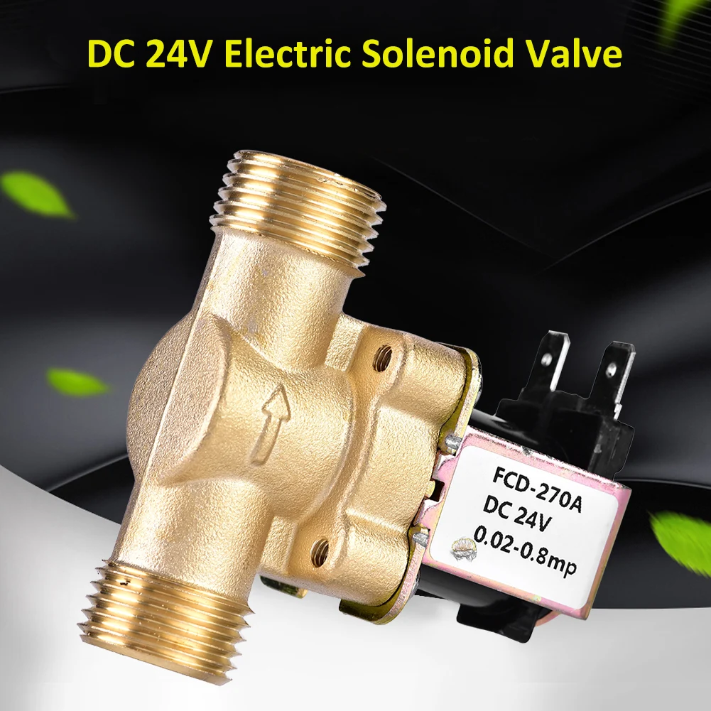All-Copper 1/2 Inch Water Inlet Valve Normally Closed 24V Automatic Flow Control High-Efficiency Industrial Pipeline Equipment