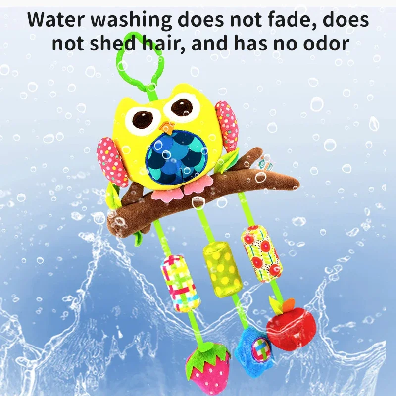 ألعاب خشخيشة للأطفال حديثي الولادة من مونتيسوري لعبة قلادة تفاعلية لعربة الأطفال تعزز التعرف على الألوان ألعاب تعليمية حسية #6