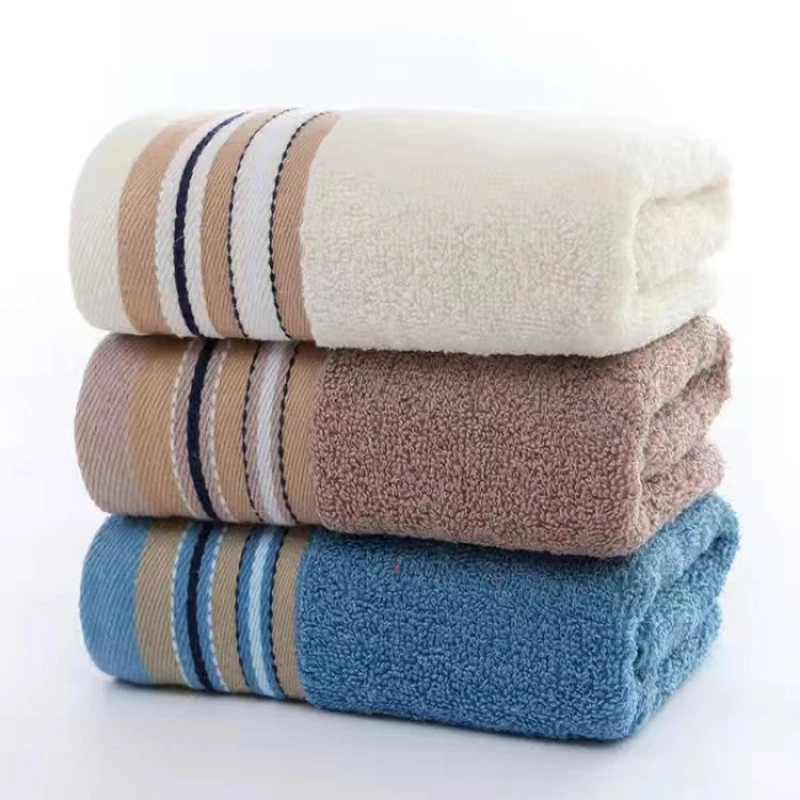 100% Cotton Hair Face Towels Bathroom Set Quick-Dry Highly Absorbent Soft Quality Flannel Embroidered Bath Beach Towels