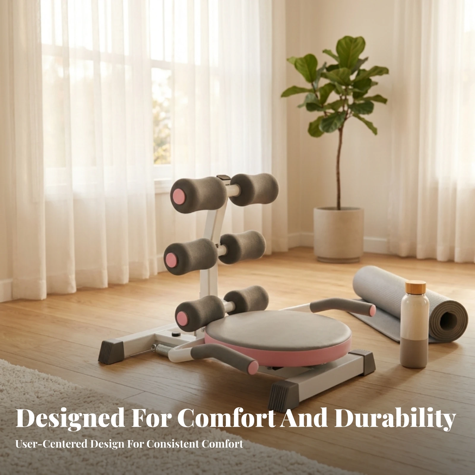 Picture 5: Sit-up Assistance Machine Metal Frame Foam Roller Sit-up Machine Ab Crunch Instructor Compact Fitness Equipment Sturdy