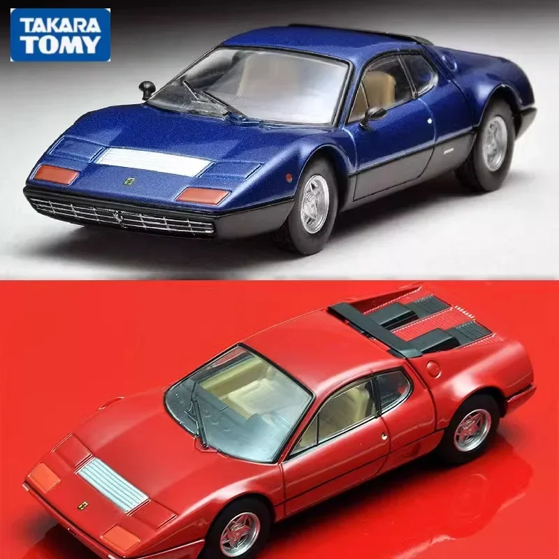 TAKARA TOMY TOMYTEC 1:64 TLV-NEO Ferrari 512BBi Sports car BB512 Red 365 GT4 BB alloy die cast simulation car model,  boys toys