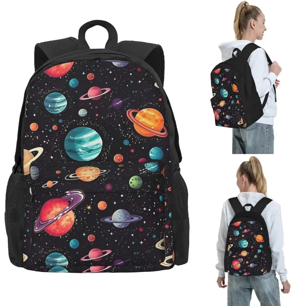Solar System Space Planets Universe Backpack Hot Sale Daypack Large Capacity Kids BookBag School Bag Shoulder Bags for Men Women