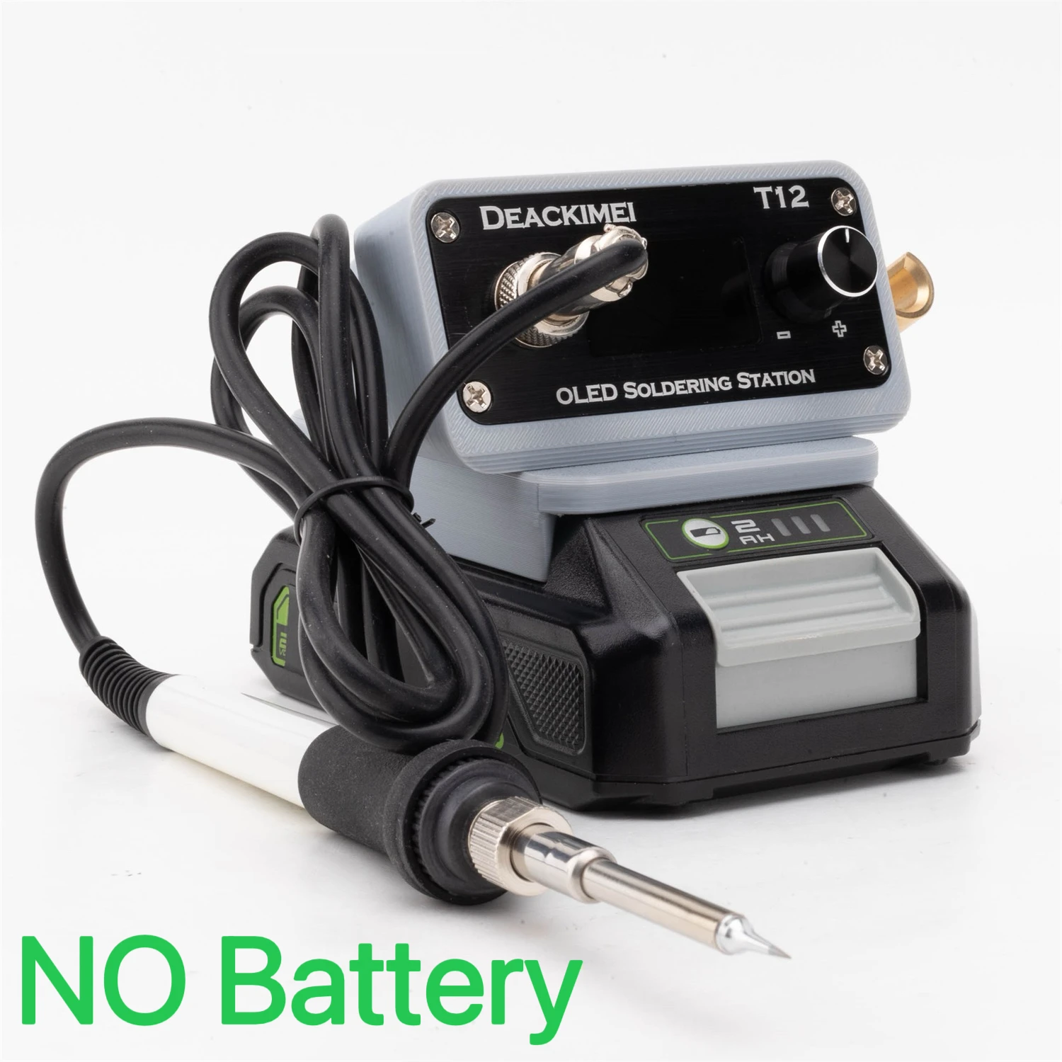 

Portable OLED T12 Soldering Iron Station Adjustable Welding Station Greenworks 24V Li-ion Battery for DIY Repair(NO Battery )