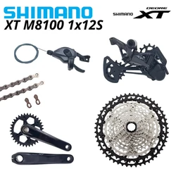 Shimano Deore XT M8100 M8120 1X12 Speed Derailleurs Groupset 12S Shift Lever CN Chain Cassette FC Crankset MT800 12V 10-51T