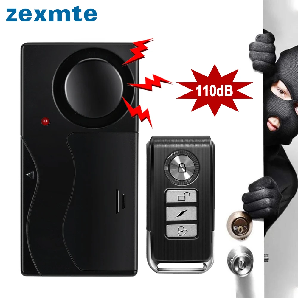 zexmte sistema de alarme sem fio com detector remoto anti roubo porta e janela protecao de seguranca casa inteligente 110db 01