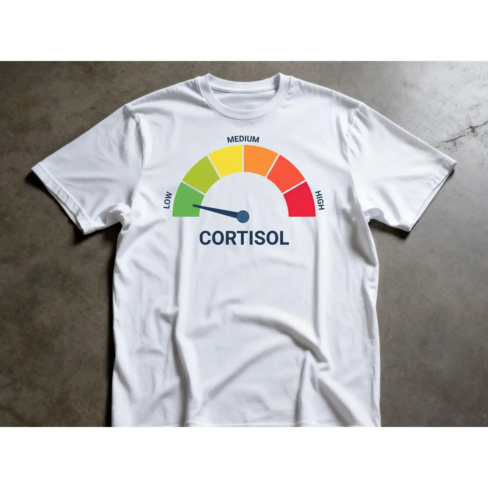 Low Cortisol Funny Meme T Shirt Chill Nonchalant No Stress Hilarious Self Care Humor Mental Health vintage Washed Comfortable