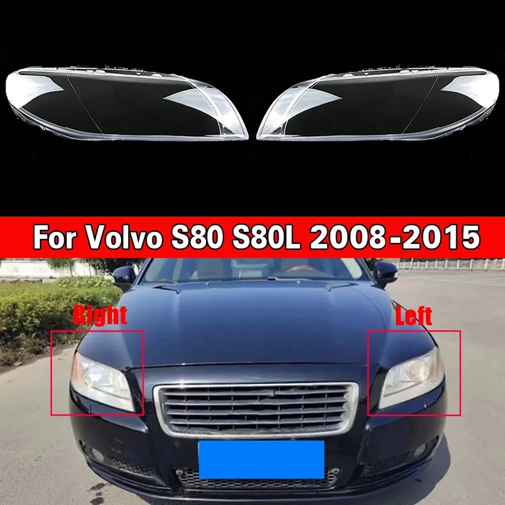 

Car Headlamp Lens For Volvo S80 S80L 2008-2015 Front Headlight Cover Shell Mask Lens Transparent Lampshade Car Accessories