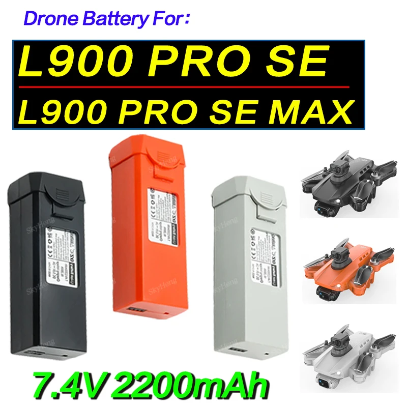 LYZRC L900 SeMax Battery 7.4V 2200mAh For L900 Pro Se Max 4K Professional Dron L900 Prose/Semax Rc Quadcopter Spare Accessories