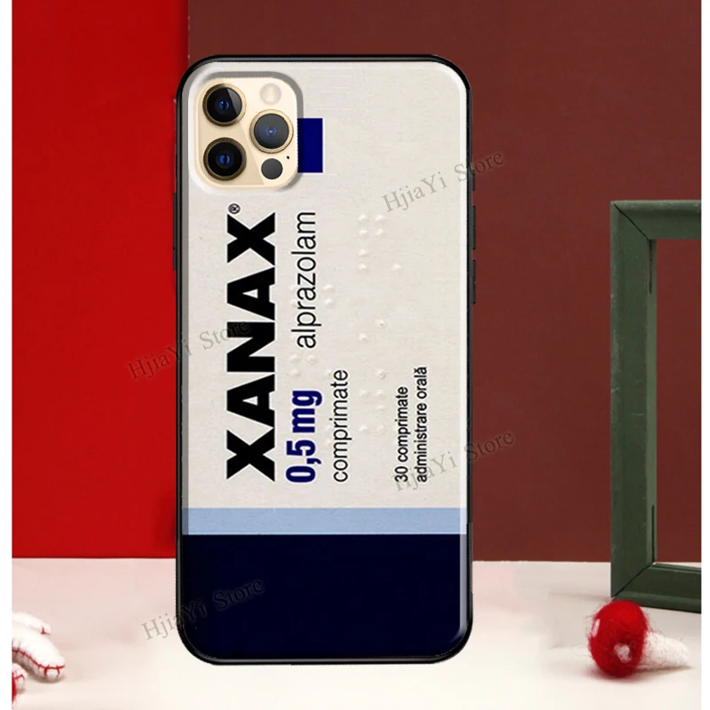 XANAX Case For iPhone 11 14 12 13 Pro Max mini 6S 7 8 Plus XR X XS MAX SE 2020 Back Cover Coque