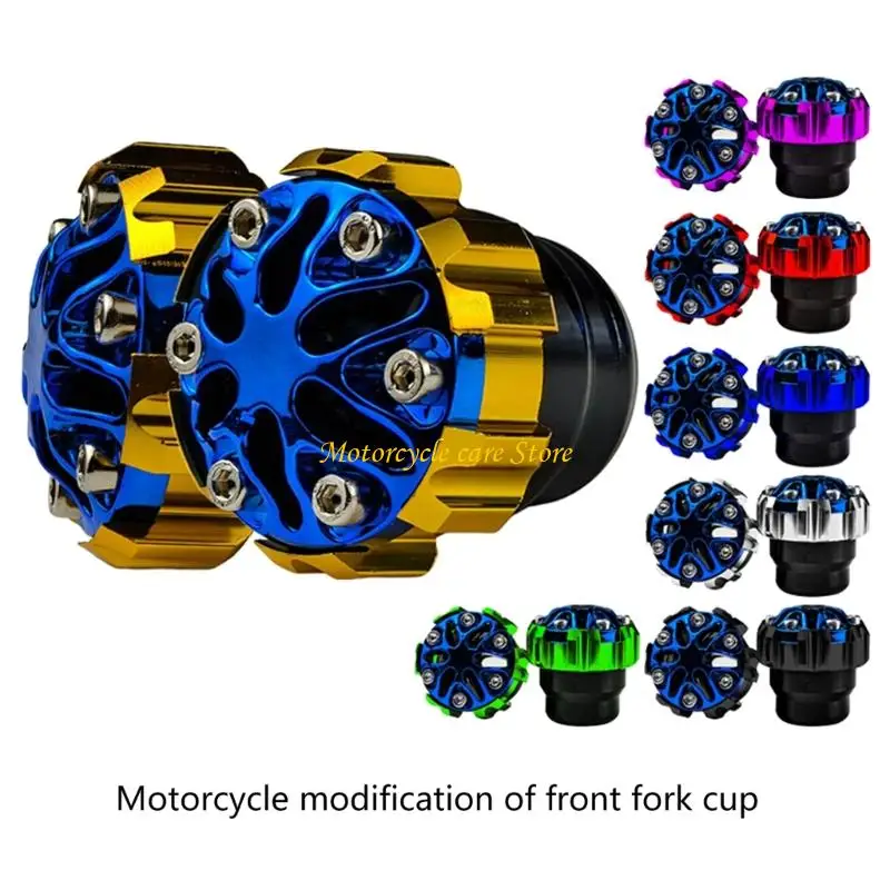 U75F Aluminum Alloy Motorcycle Fork Cup Crash Lightweight and Stylish Design for Riders Enhanced Durability 1 Pair