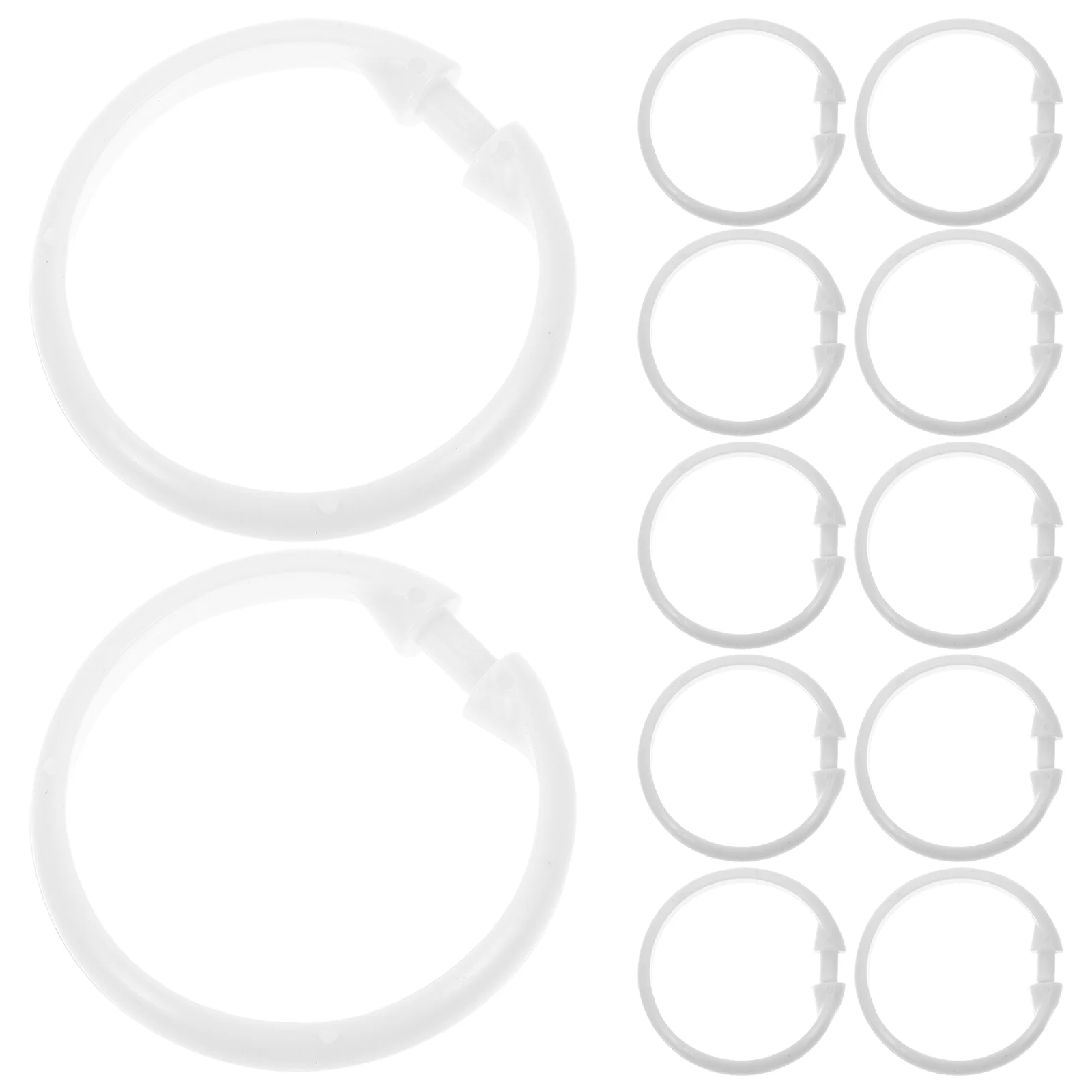 12 Pcs Shower Curtain Hook Bath Drape Rings Loop Clip Hanger Hooks Clear Drapes Bed Poles