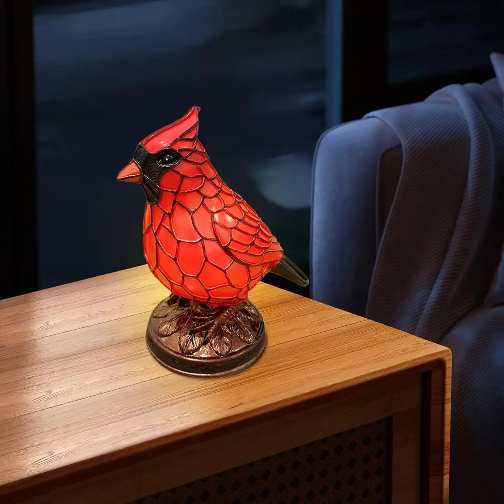 Soft Light High-quality Materials Table Lamp Durability Safety Table Lamp European-inspired Adorable Red Bird Table Lamp