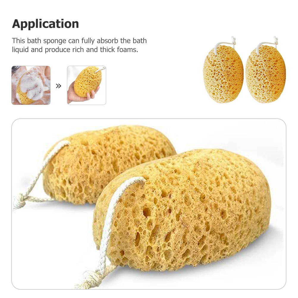 2 Pcs Bath Scrubbers Exfoliating Body Sponge Tool Baby Tub Towel Polyurethane Sponges for Shower Women Man Men\'s Wash