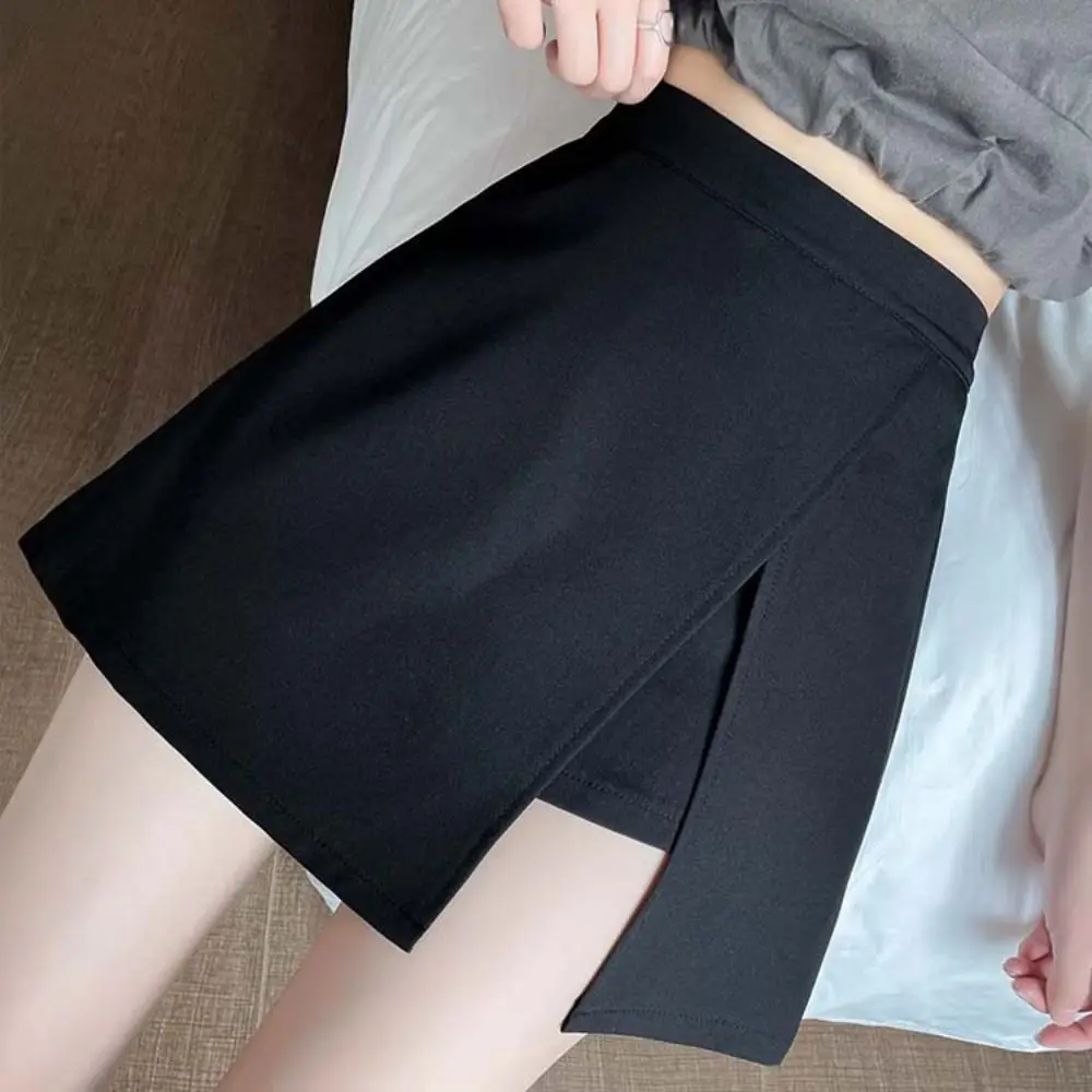 

Женская юбка трапециевидной формы с разрезом Y2K, асимметричные мини-шорты, юбка в стиле пикантной девушки, защитные шорты, весна-лето