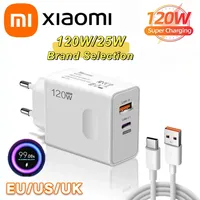 Xiaomi 120w Super Fast Charging Head Flash Charging Eu Us Uk Mobile Phone Charger Suitable For Apple 15 Huawei Xiaomi Charging