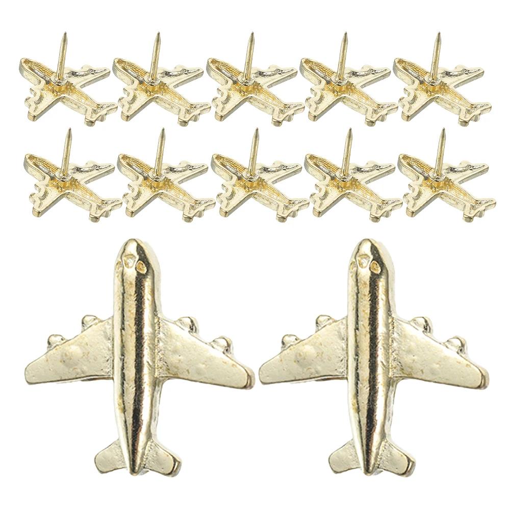 24 pezzi puntine per aeroplani in metallo puntine robuste per bacheca in sughero mappe fotografiche ufficio uso domestico puntine decorative carine uniche