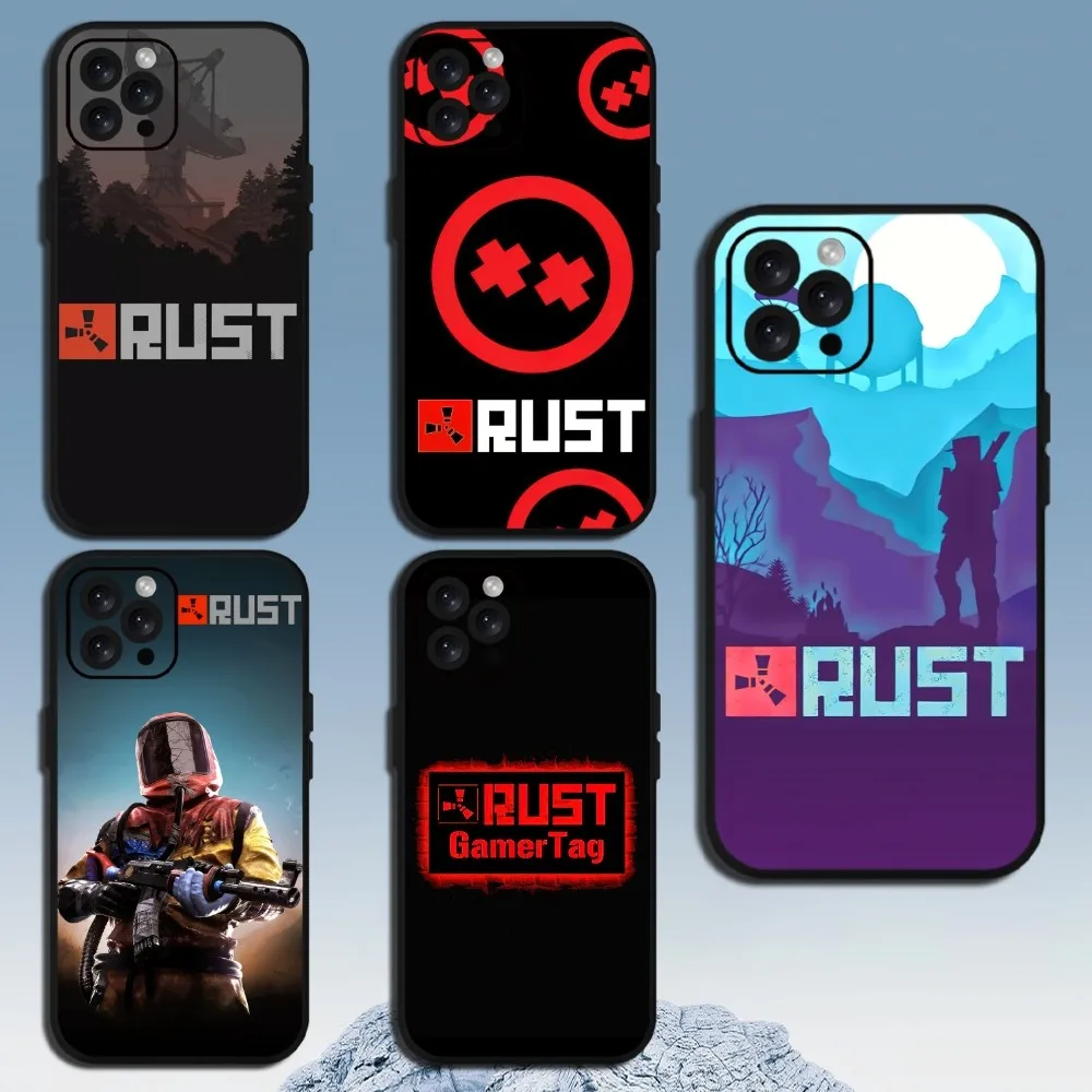 Hot R-Rust Game  Phone Case For iPhone Mini 11 12 13 14 15 Pro XS Max X Plus SE XR Shell