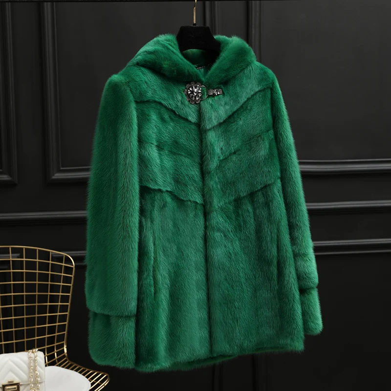

whole coat Mink fur fur coat short 2023 women's clothing outerwear jacket coats winter coat new hooded suede