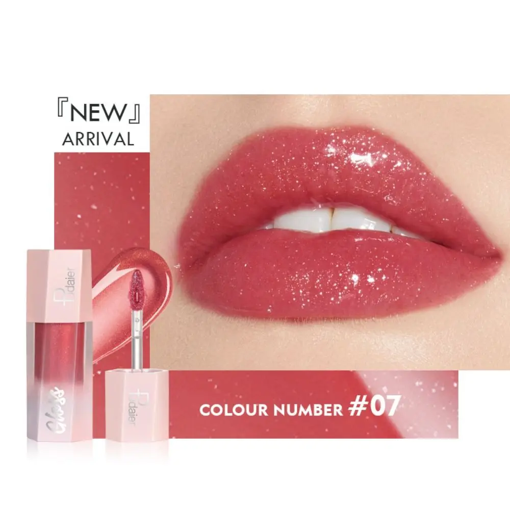 Elegante 8-kleuren waterlipgloss Shimmer waterdichte vloeibare lippenstift Langdurige hydraterende liptint Lady