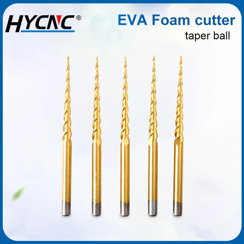 Foam Milling Cutter Eps Eva Conical Ball Nose Engraving Bit CNC Milling Cutter Machine Tool End Mills Drill Bits Cutting Tools