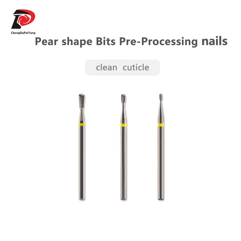 Inverted Pear Shape Nail Drill Bits Remove Gel Carbide Nail Accessories