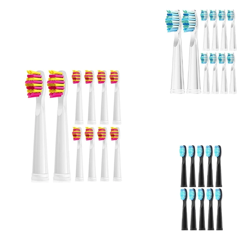 10PCS Electric Toothbrush Heads Replacement Head For Fairywill FW-507/508/551/917/959, FW-D1/FW-D3/FW-D7/FW-D8