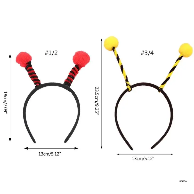 Diadema antena abeja, disfraz abeja, insecto, mariquita, accesorios para cabello para niños y adultos