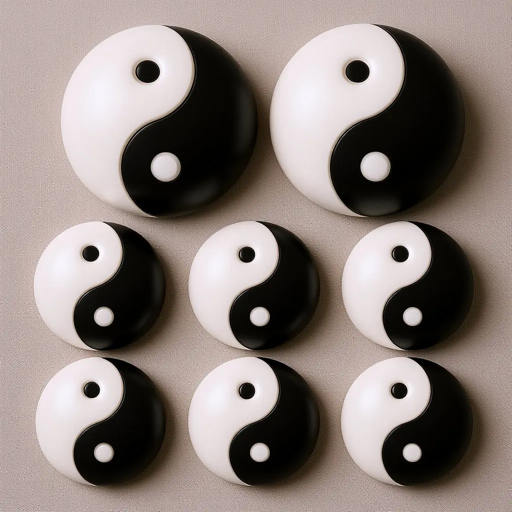 

Набор из 8 силиконовых виброгасителей для теннисных ракеток с рисунком Тай-чи, маленькие, для снижения вибрации, теннисные принадлежности