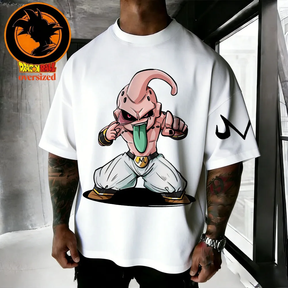 2026 Neues Dragon Ball Majin Buu Retro-Print T-Shirt Kurzarm-T-Shirt Herren- und Damen-T-Shirt Sport-Fitness Herren-T-Shirt