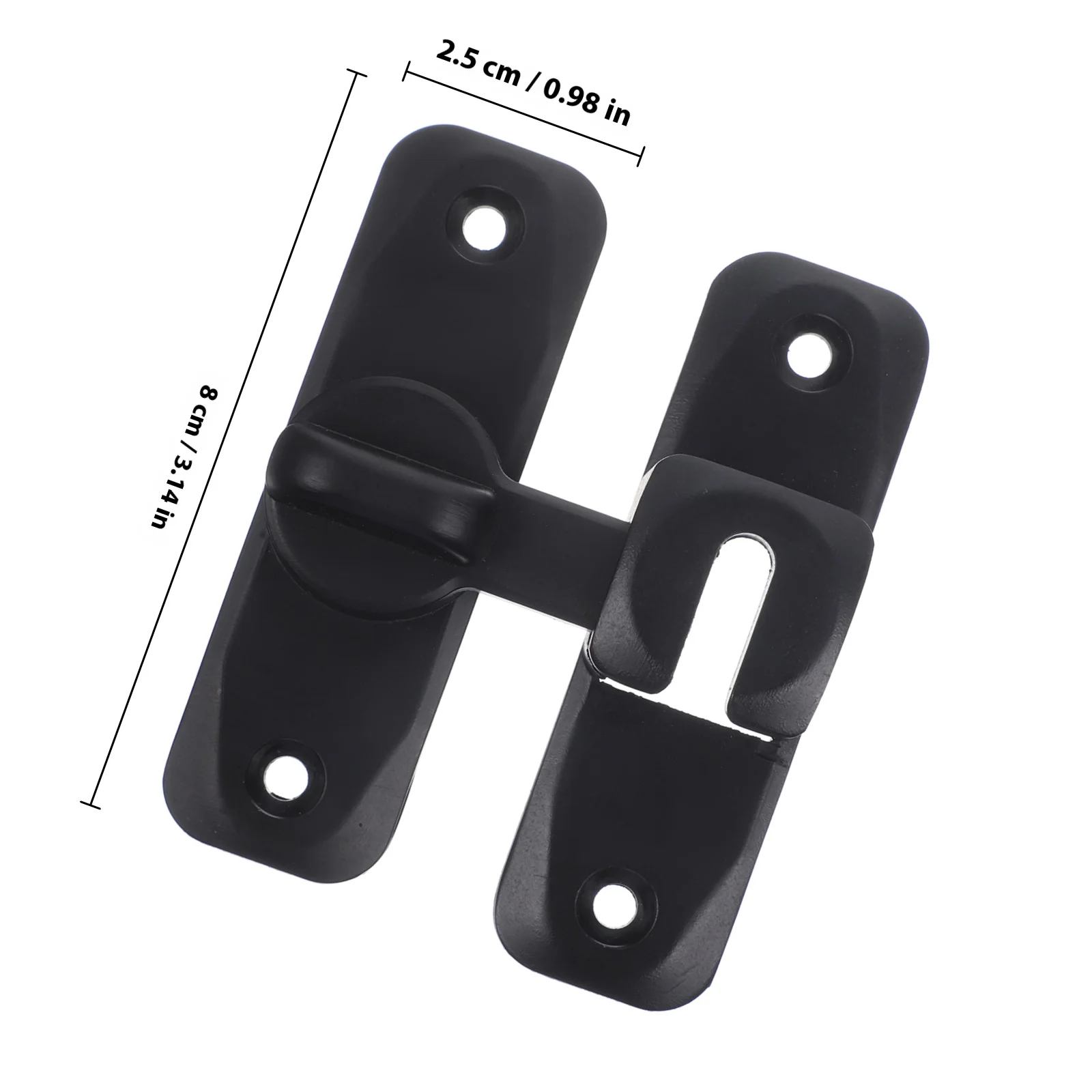 مزلاج زاوية قائمة شديدة التحمل 90 درجة من الفولاذ المقاوم للصدأ لأمن الباب والبوابة، لمسة نهائية مصقولة ناعمة، طلاء مضاد للتآكل #3